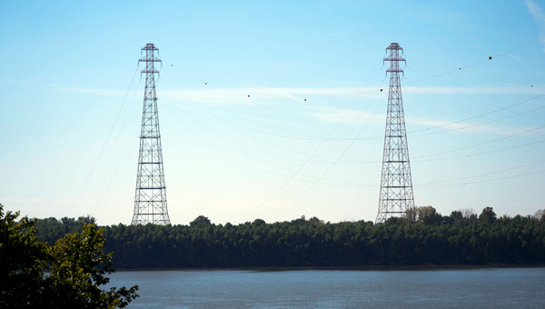 Ohio River Crossing transmission towers